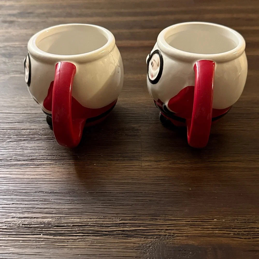 Christmas Santa Claus Holiday Mugs Set of 2 NWOT - Picture 5 of 12